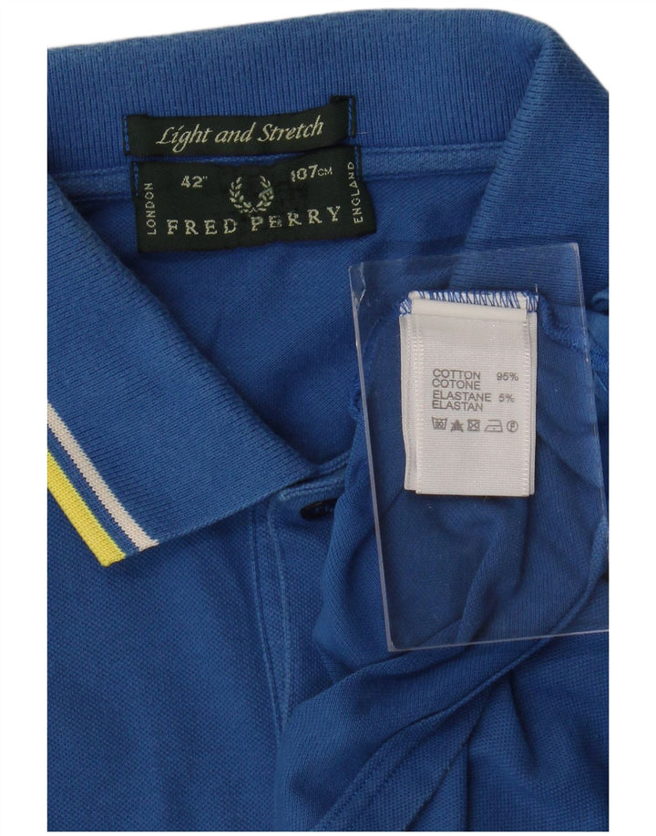 FRED PERRY Męska lekka i elastyczna koszulka polo w kolorze średnioniebieskim, bawełniana
