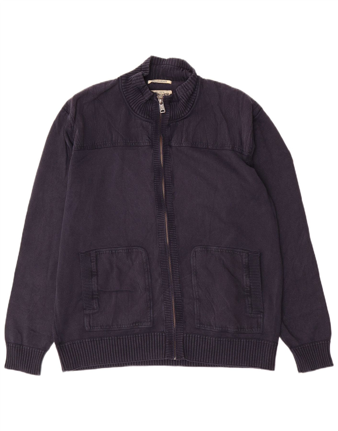 Marlboro Classics Męski sweter rozpinany na zamek, 2XL, granatowy
