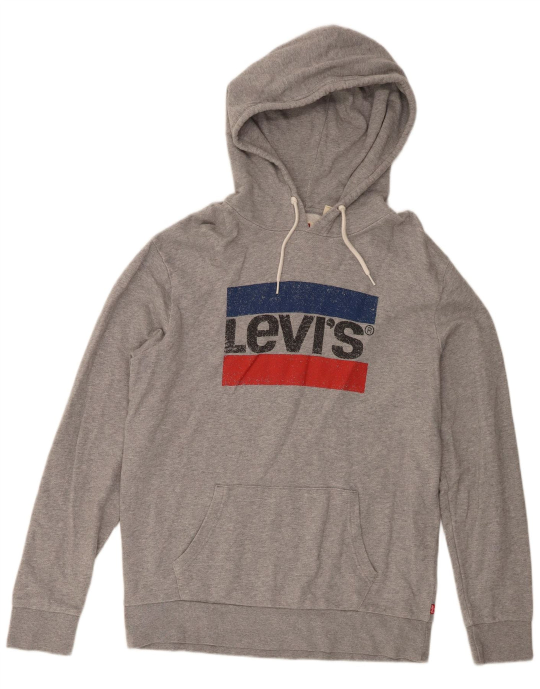 Męski sweter z kapturem Levi's Standard Graphic, średnioszary, bawełniany