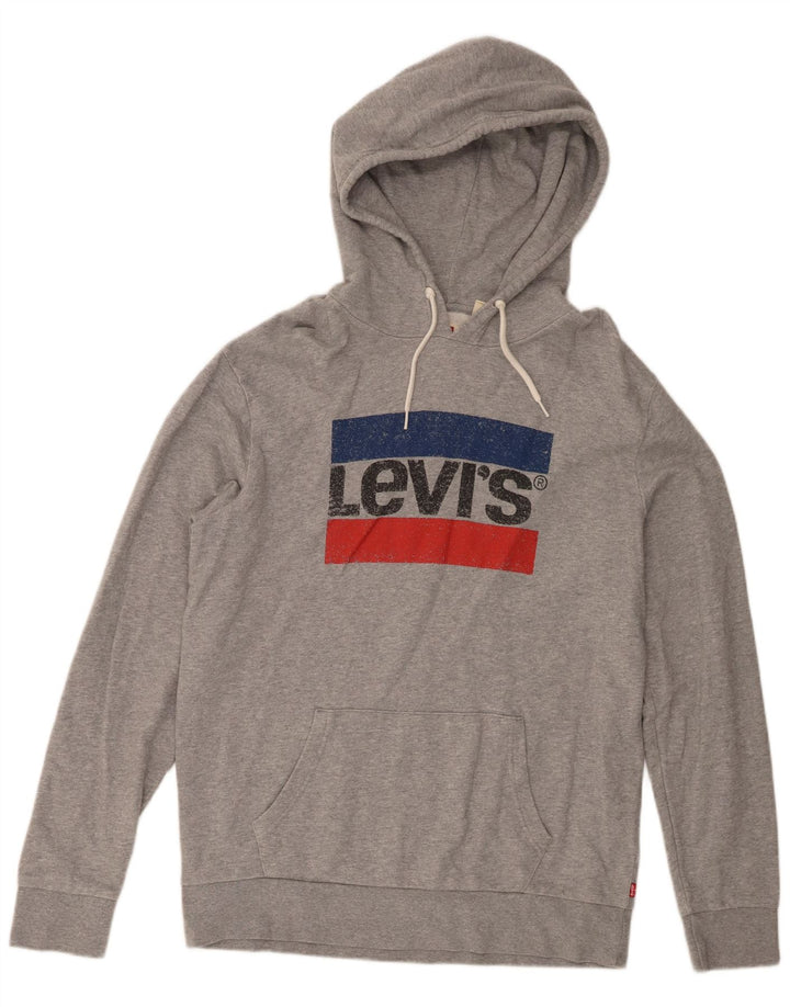 Męski sweter z kapturem Levi's Standard Graphic, średnioszary, bawełniany