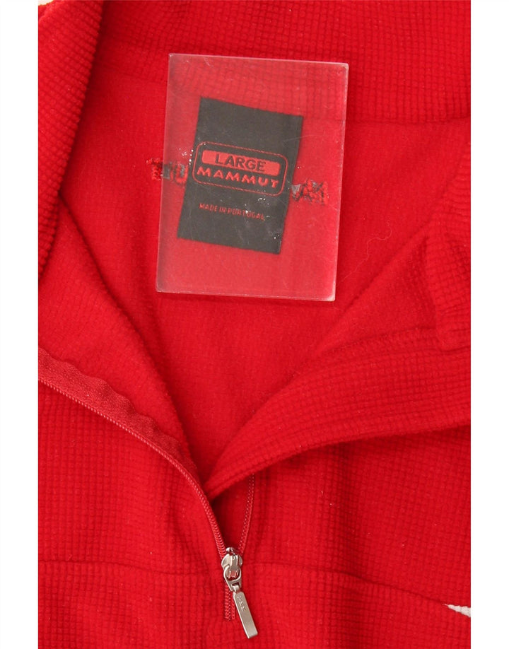 MAMMUT Womens Zip Neck Fleece Jumper UK 16 Large Red Polyester