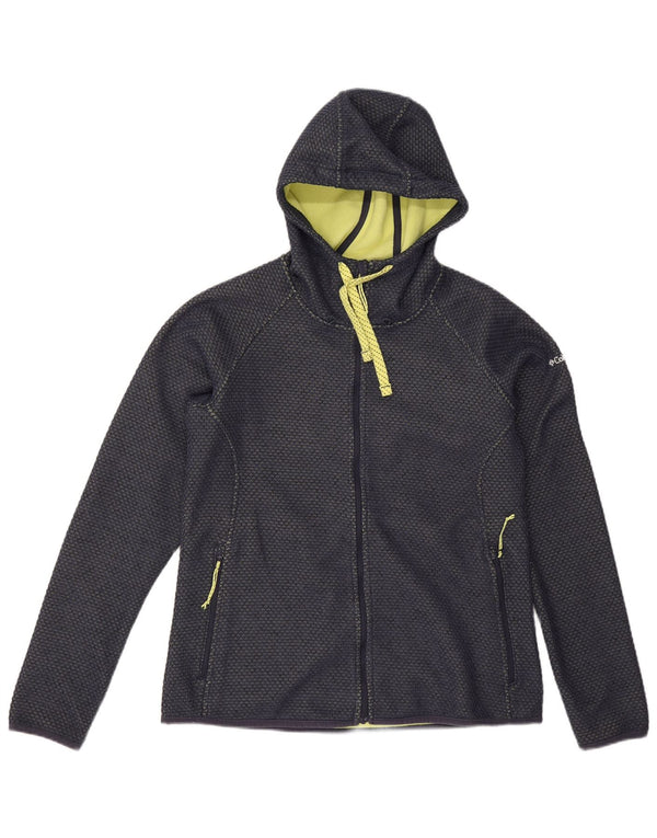 Damski sweter z kapturem i zamkiem Columbia, UK 16, duży granatowy poliester