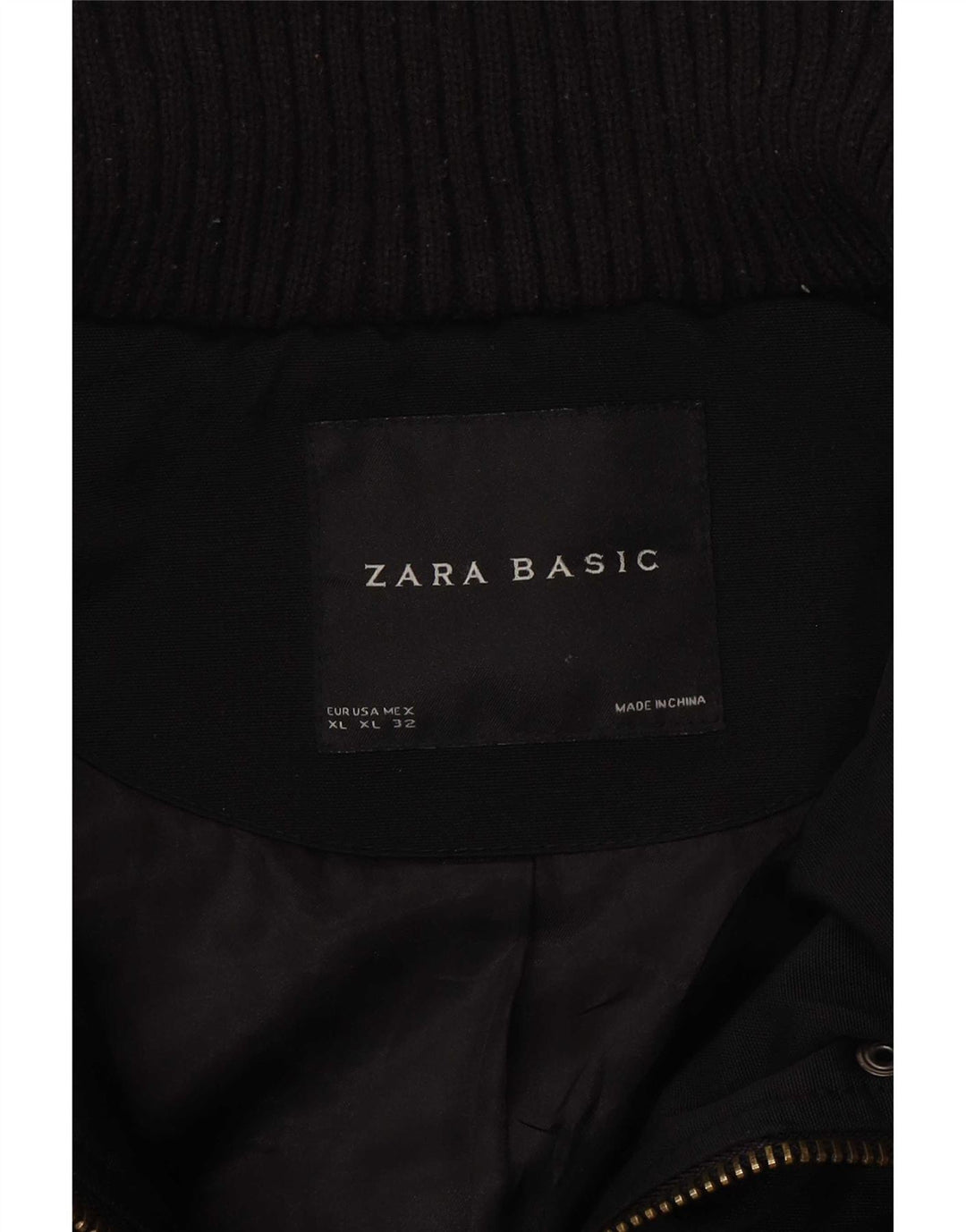 Damska ocieplana kurtka Zara UK 18 XL, czarna