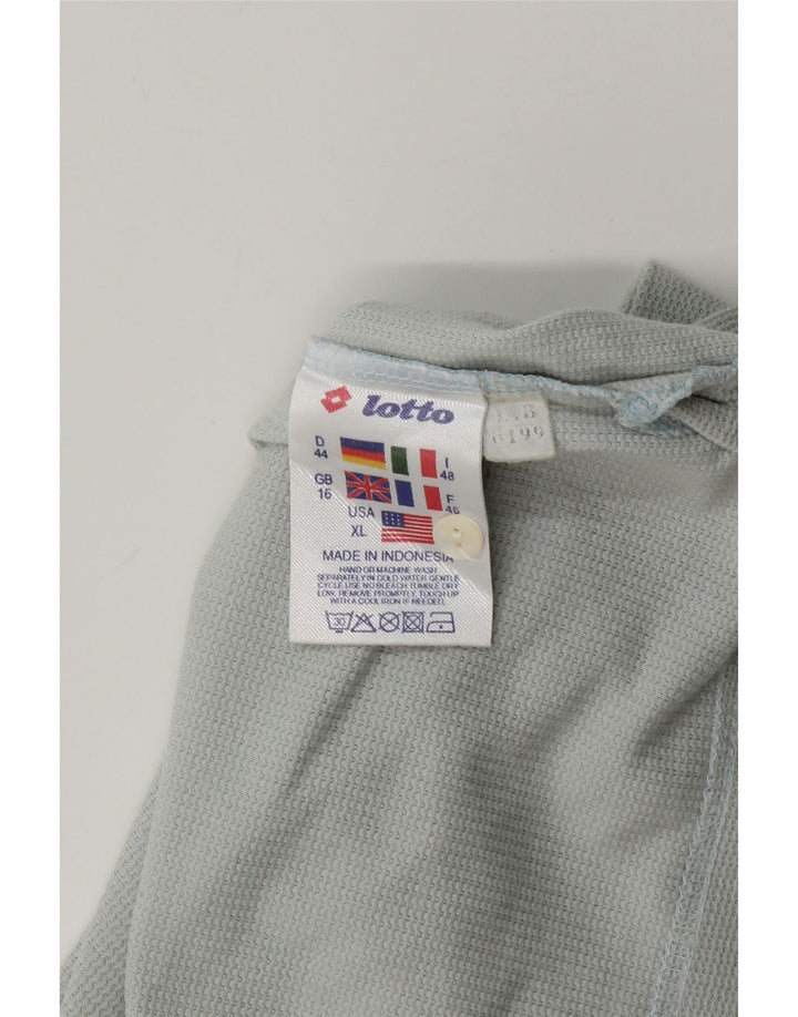 Damska koszulka Lotto Top UK 16, duża niebieska bawełniana