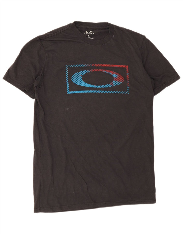 Męski T-shirt z grafiką Oakley o regularnym kroju, mały, czarny
