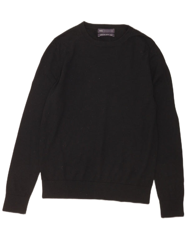Sweter damski Marks & Spencer z okrągłym dekoltem, UK 12, średni czarny