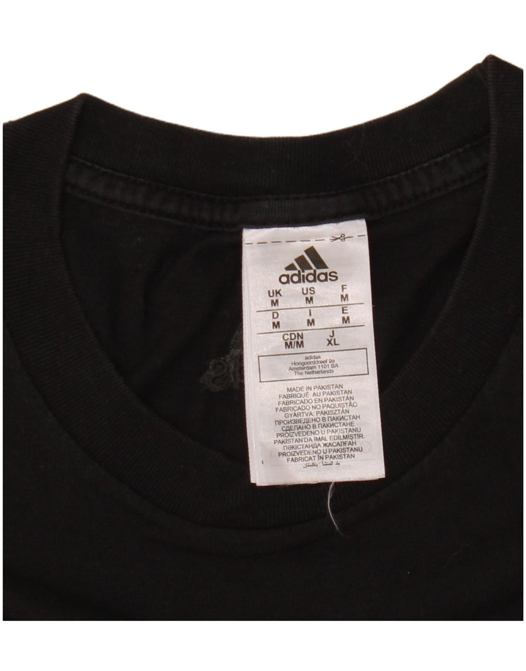 Męska koszulka z grafiką Adidas, średnia, czarna bawełna