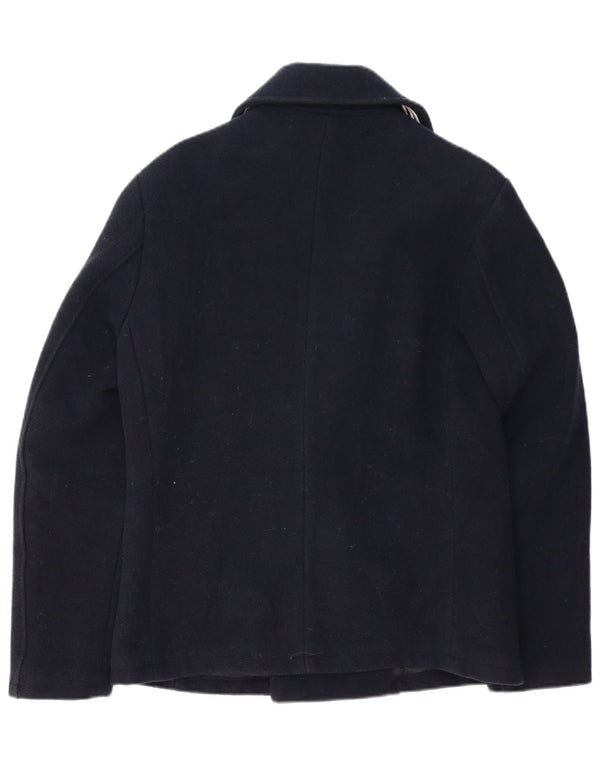 GAUDI Męski płaszcz grochowy UK 40, duży, granatowy, wełniany