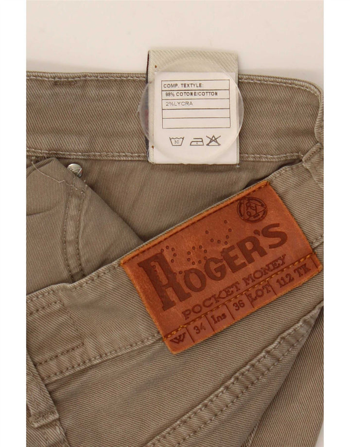Damskie jeansy slim Roy Rogers W34 L33 Beżowa bawełna