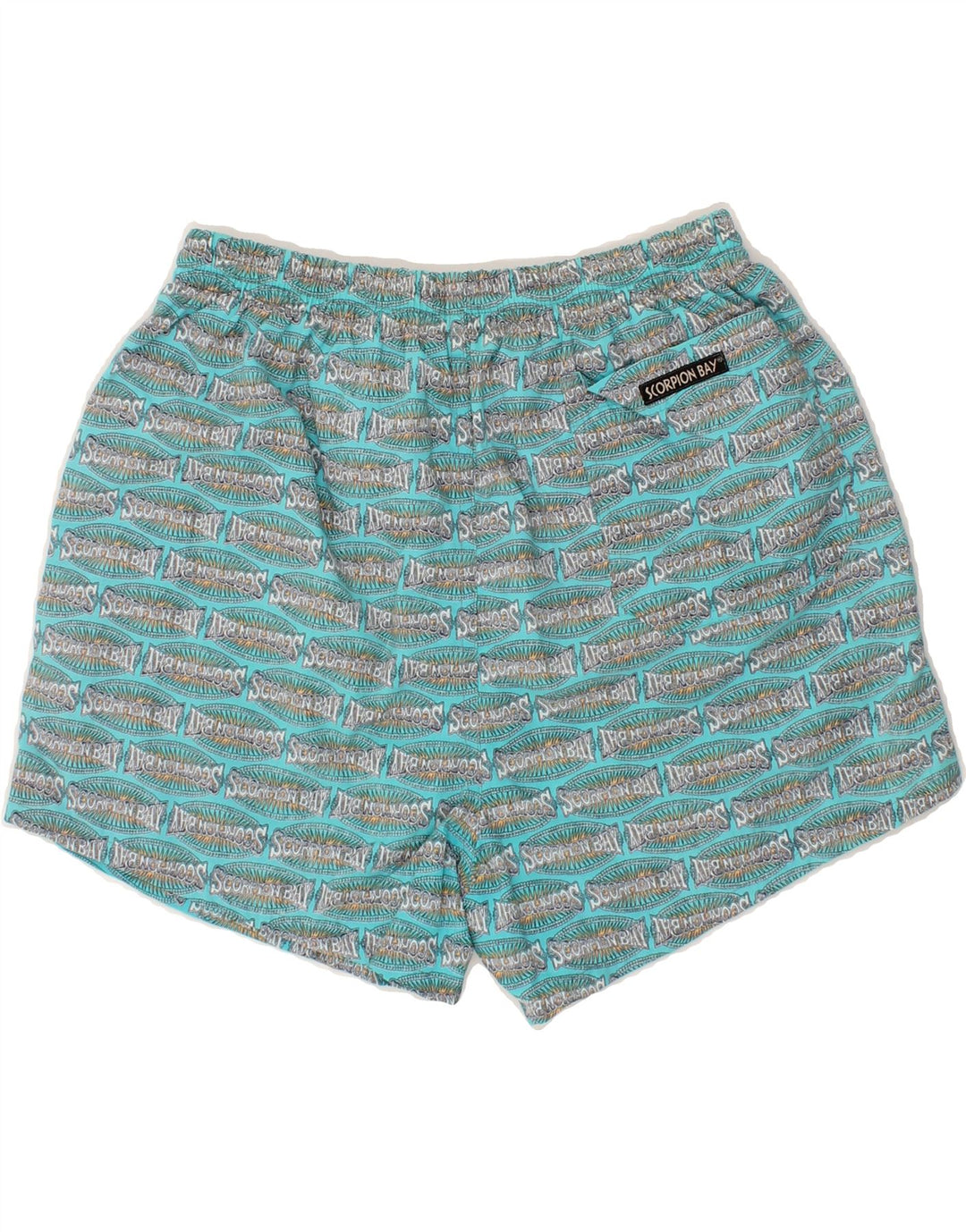 SCORPION BAY Mens Graphic Sport Shorts Medium Blue Vintage Scorpion Bay and Second-Hand Scorpion Bay from Messina Hembry 