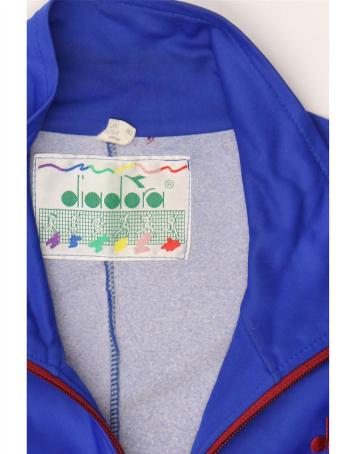 DIADORA Mens Tracksuit Top Jacket UK 40 Medium Red Colourblock Vintage Diadora and Second-Hand Diadora from Messina Hembry 