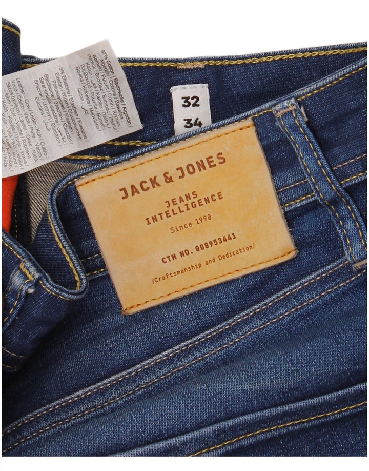 Męskie jeansy typu slim Jack & Jones W32 L34 Niebieskie, bawełniane