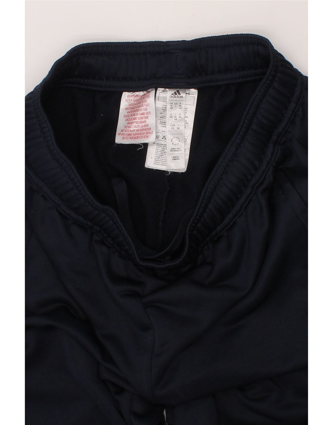 ADIDAS Boys Tracksuit Trousers 13-14 Years  Navy Blue Polyester Vintage Adidas and Second-Hand Adidas from Messina Hembry 