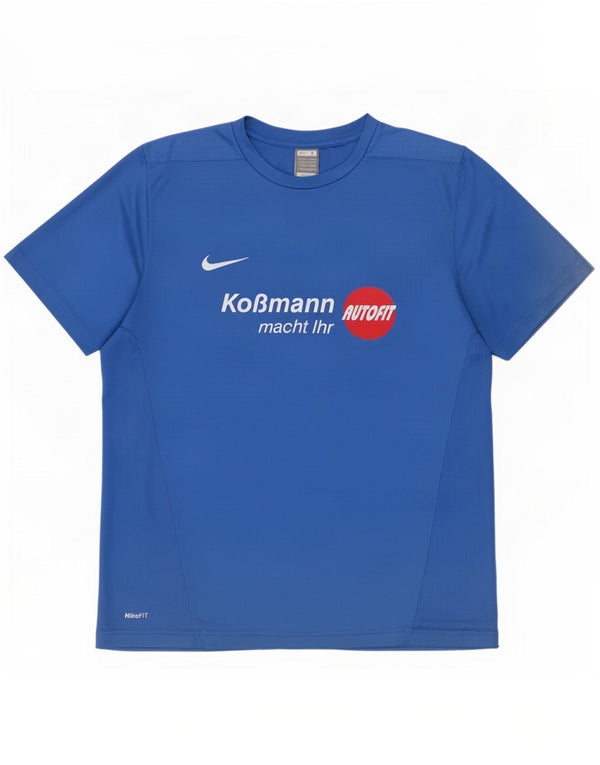 Nike Mens Graphic T-Shirt Top UK 42/44 Large Blue Polyester