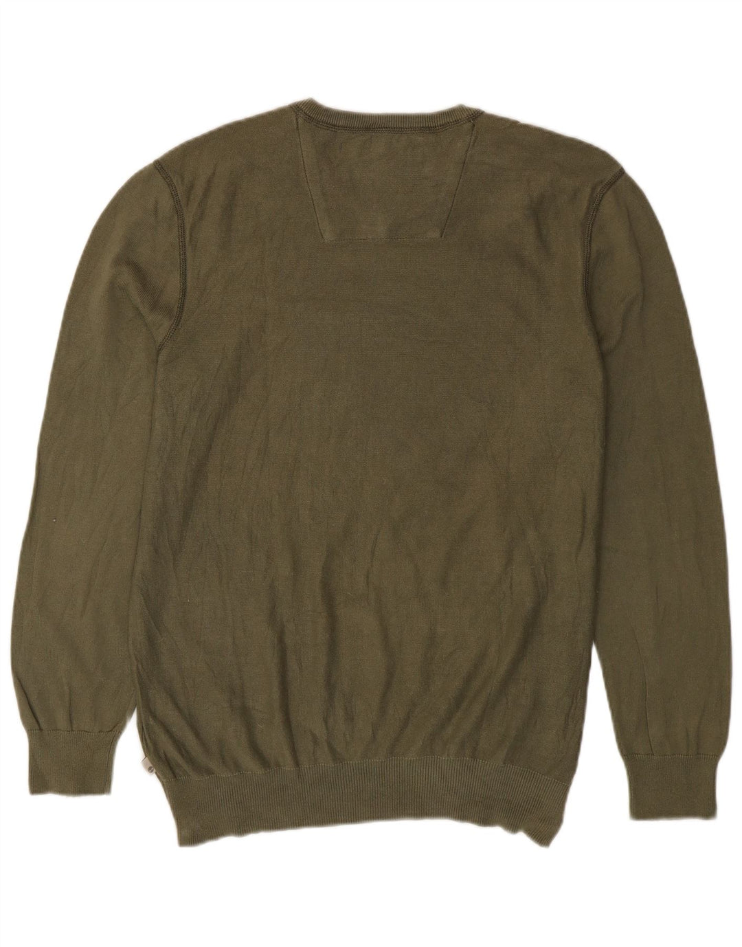 Męski sweter Timberland o regularnym kroju z dekoltem w kształcie litery V, duży, bawełniany khaki