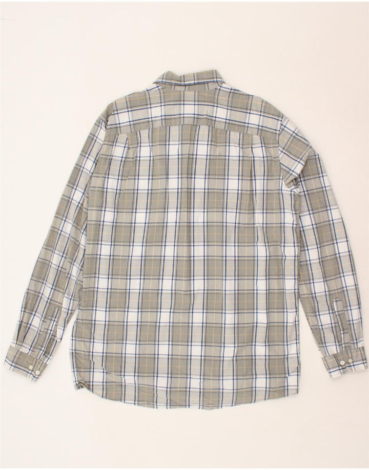 EDDIE BAUER Mens Tall Shirt XL Grey Check Cotton Vintage Eddie Bauer and Second-Hand Eddie Bauer from Messina Hembry 