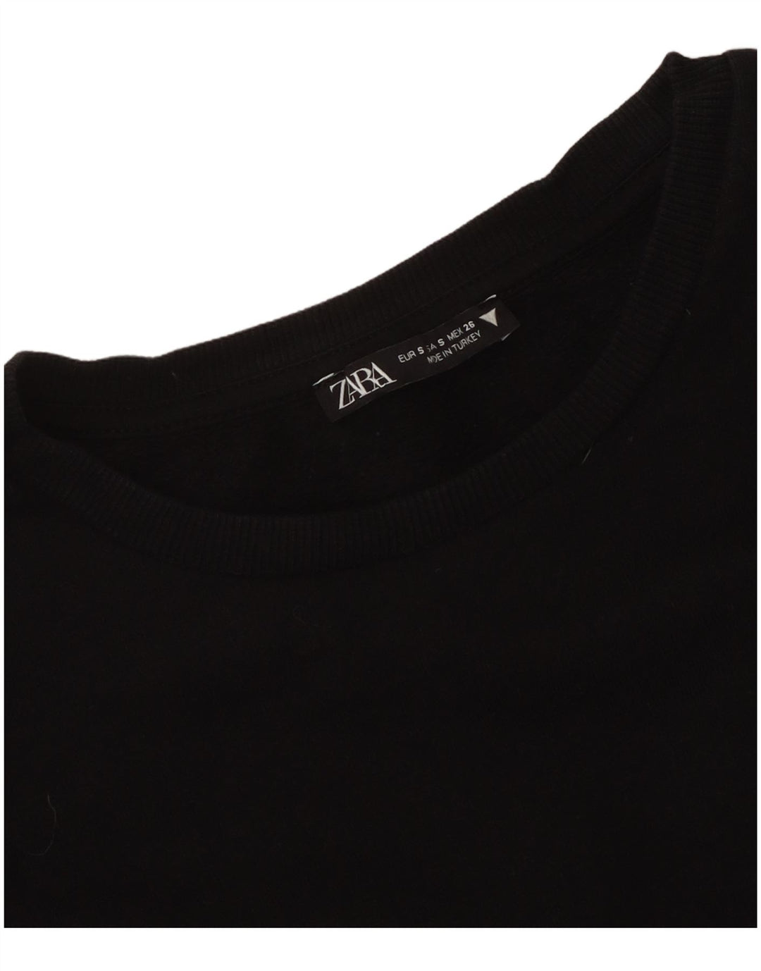 Damski top z długim rękawem Zara UK 8, mały, czarny
