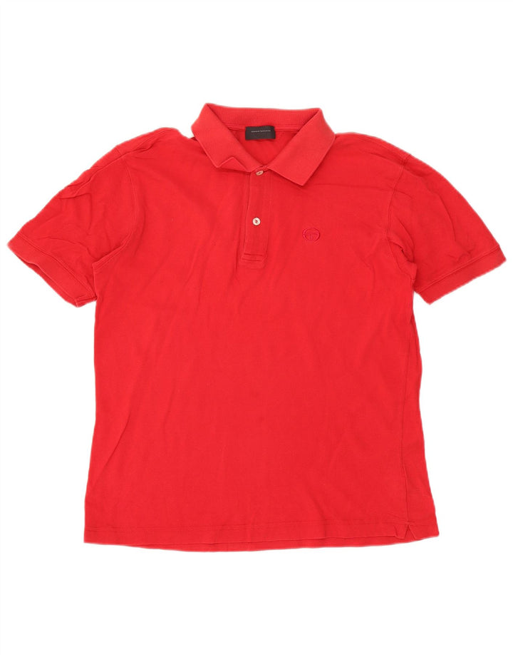 Męska koszulka polo Sergio Tacchini, bawełniana, w kolorze średnio czerwonym