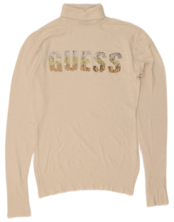 Damski sweter z golfem Guess, UK 20 2XL w kolorze złamanej bieli, wiskoza