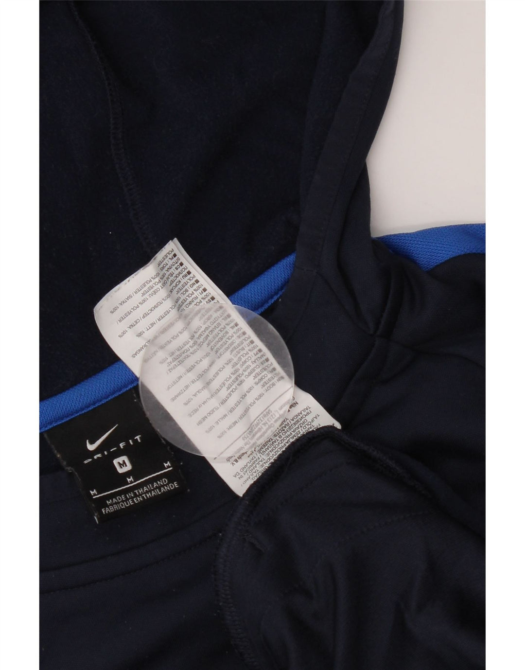 Męski sweter z kapturem Nike, średni granatowy, poliester z blokami kolorów