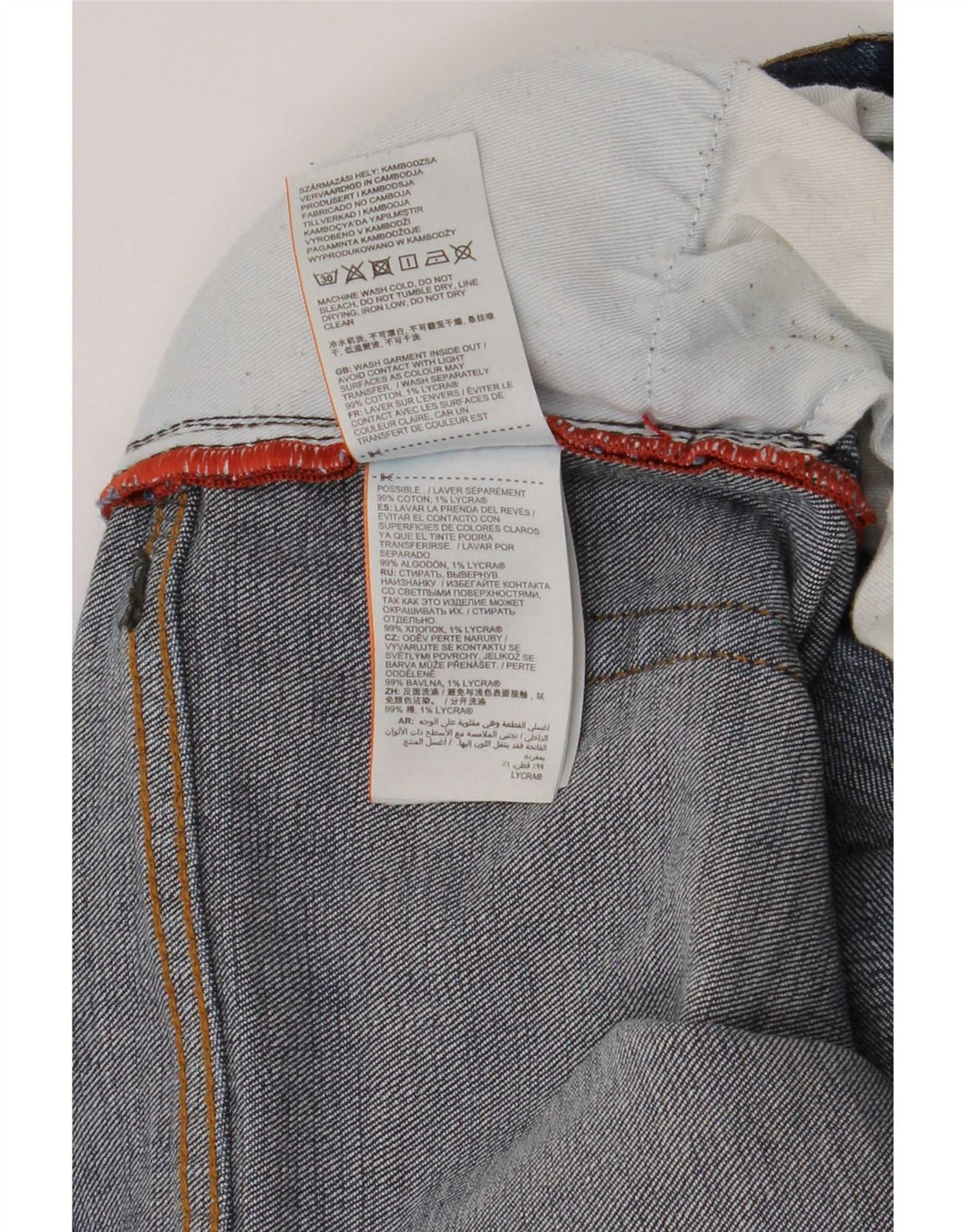 Męskie proste dżinsy Superdry W34 L30 Niebieskie, bawełniane