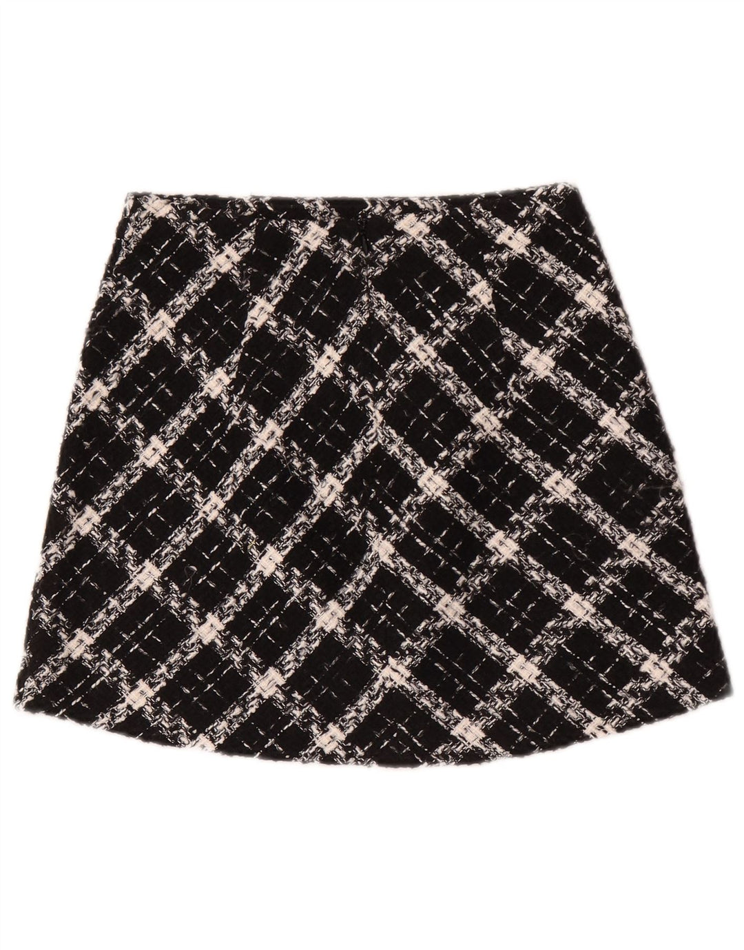 Spódnica mini damska Zara XS W24 w czarną kratkę