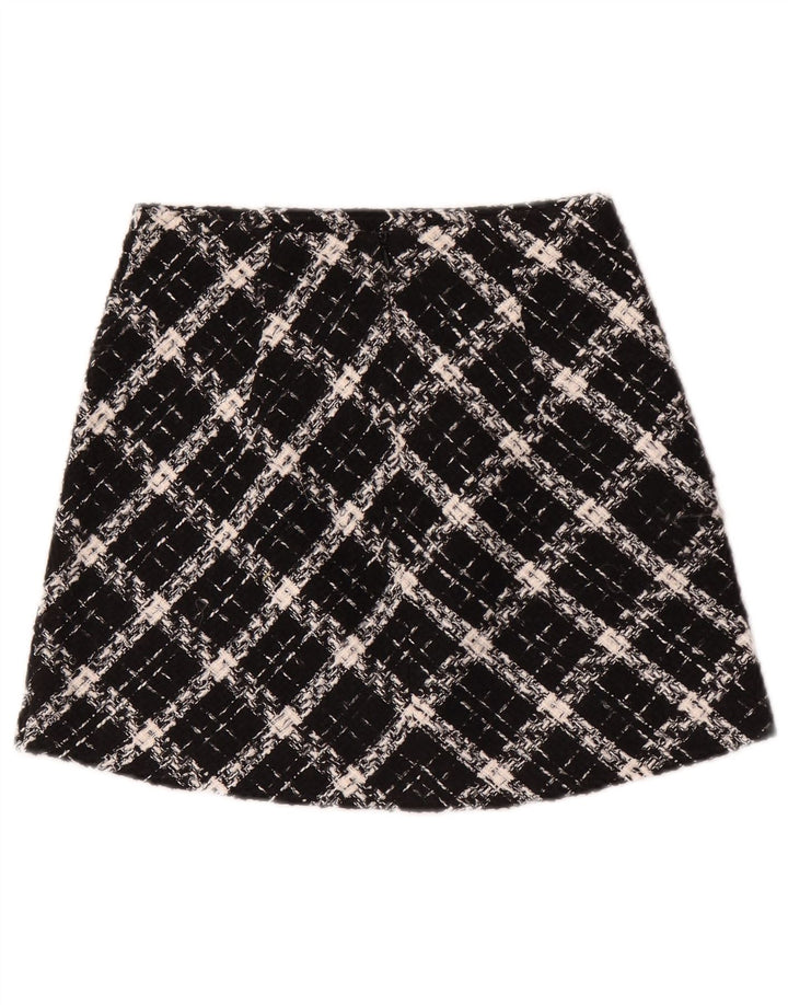Spódnica mini damska Zara XS W24 w czarną kratkę