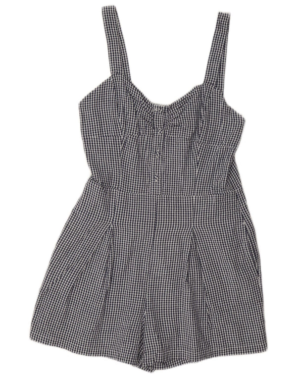 Jack Wills Damski kombinezon bez rękawów Regular Playsuit UK 10 w małą niebieską kratkę, bawełniany