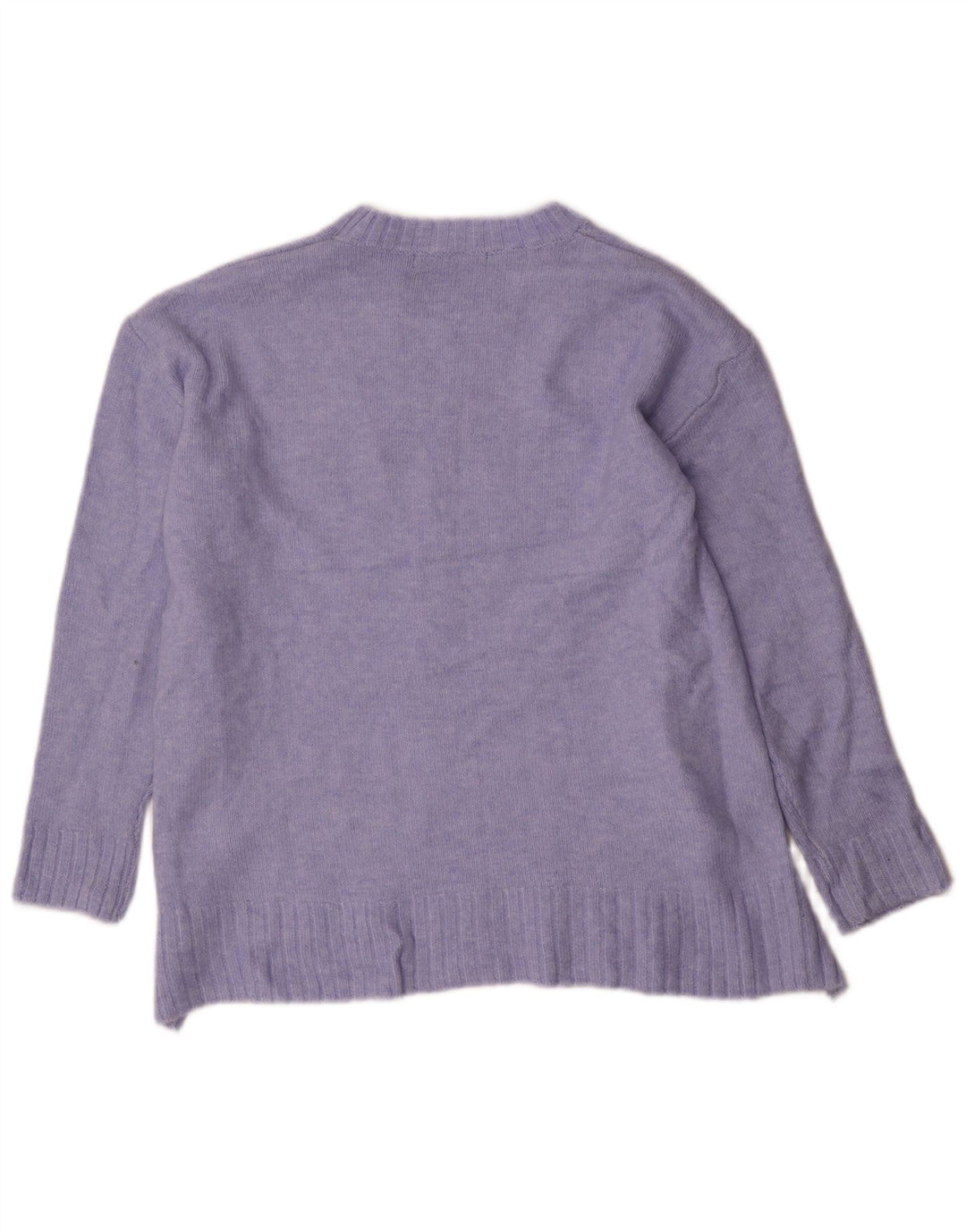 Marks & Spencer Damski sweter z okrągłym dekoltem UK 14, średni niebieski akryl