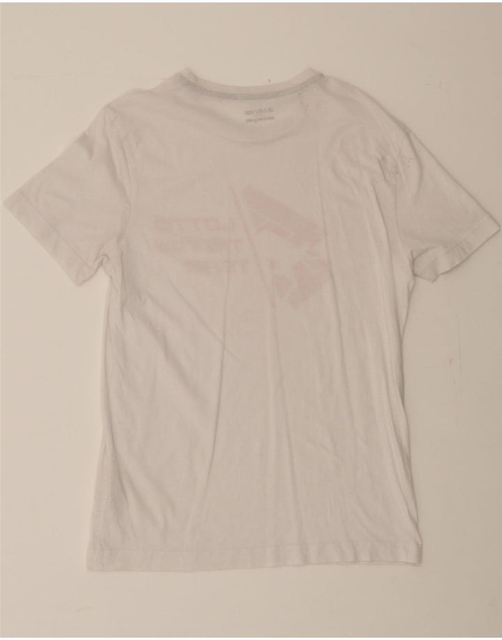LOTTO Mens Graphic T-Shirt Top Medium White Cotton Vintage Lotto and Second-Hand Lotto from Messina Hembry 