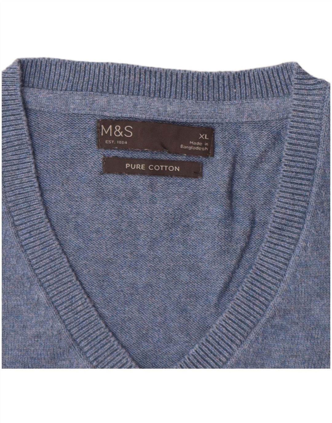 Marks & Spencer Męski podkoszulek XL z kamizelką XL, niebieski, bawełniany