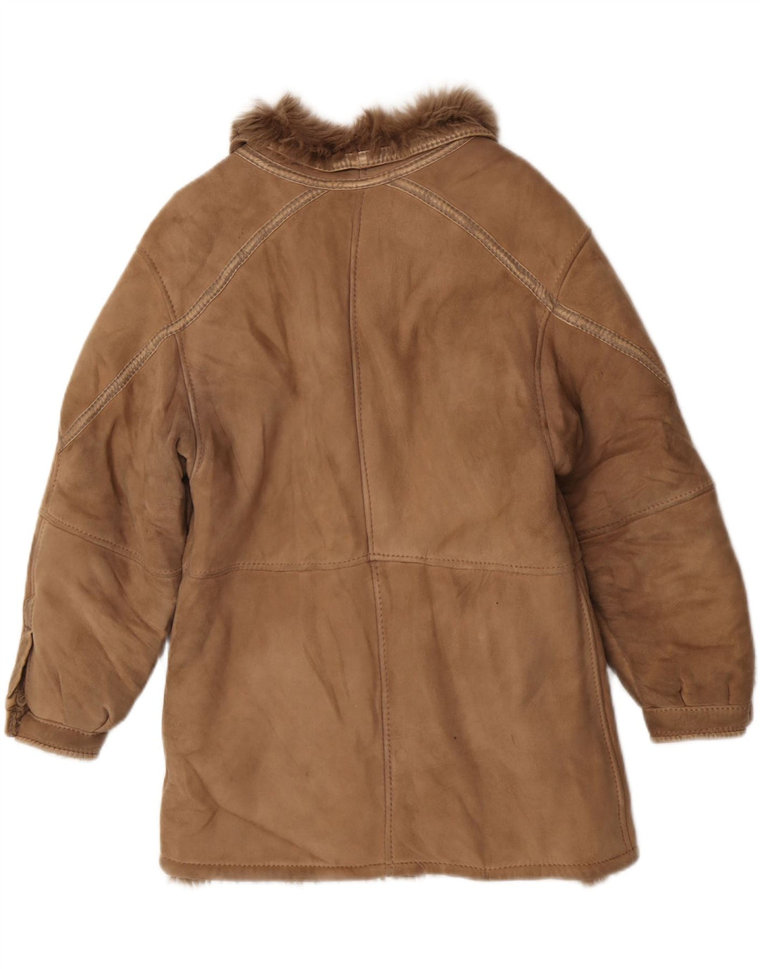 Vintage damska kurtka Shearling IT 44 Średni Beżowy Shearling