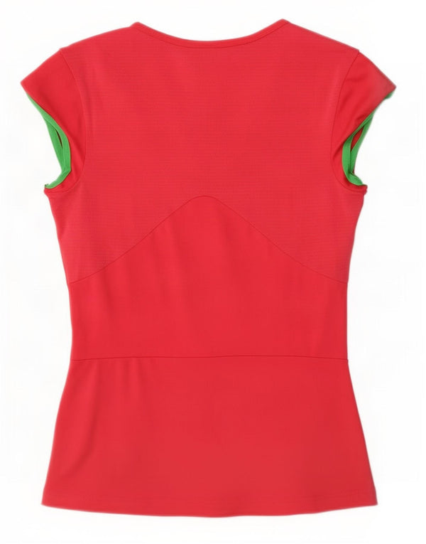 Damska koszulka Adidas Climalite Top UK 10, mała, czerwona, poliester