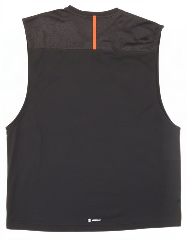 Adidas Męska kamizelka Aeroready Slim Fit Top XL Czarny poliester z blokami kolorów