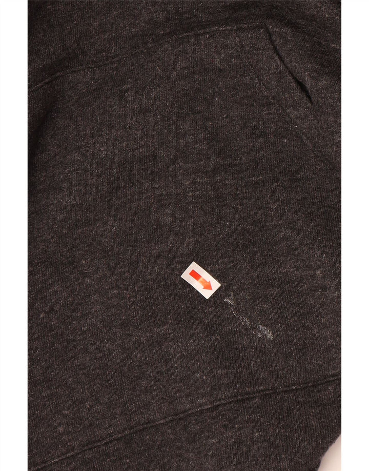 NEW BALANCE Mens Graphic Short Sleeve Hoodie Jumper XL Grey Polyester