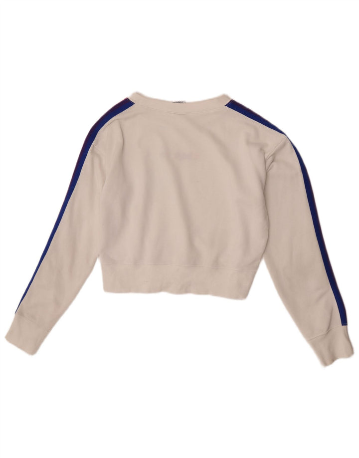 Damska bluza Champion Crop Sweatshirt UK 14 Średnia złamana biała bawełna