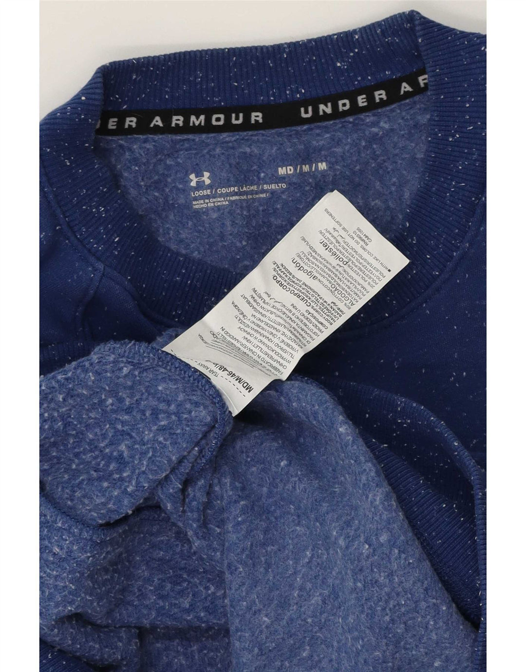 Męska bluza Under Armour Sweter w kolorze średniego niebieskiego, z bawełny w plamki