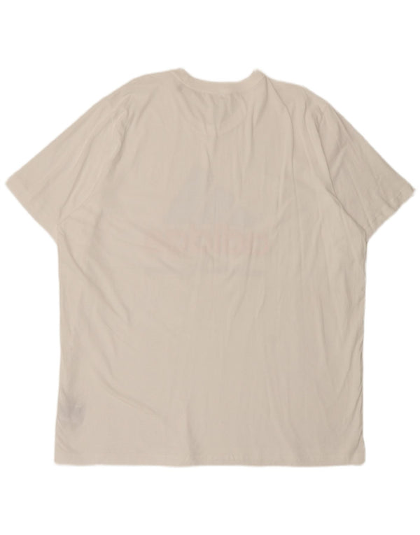 Męska koszulka z grafiką Adidas Top 2XL Biała bawełna