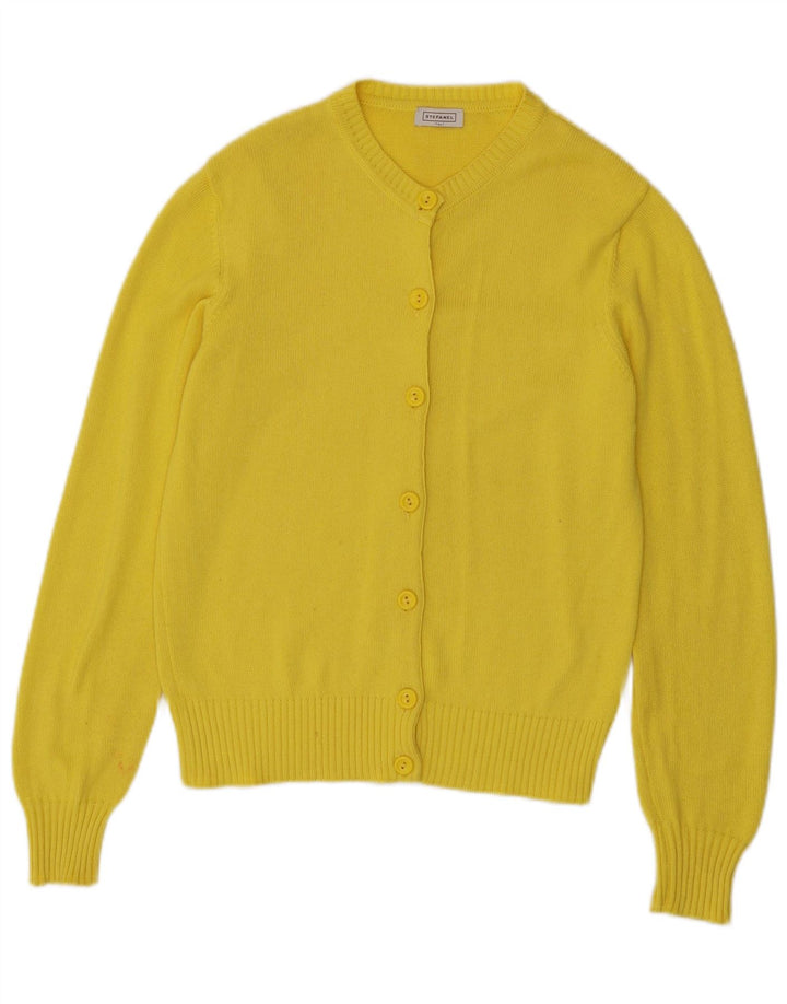 Sweter damski Stefanel UK 12 Średni żółty bawełniany