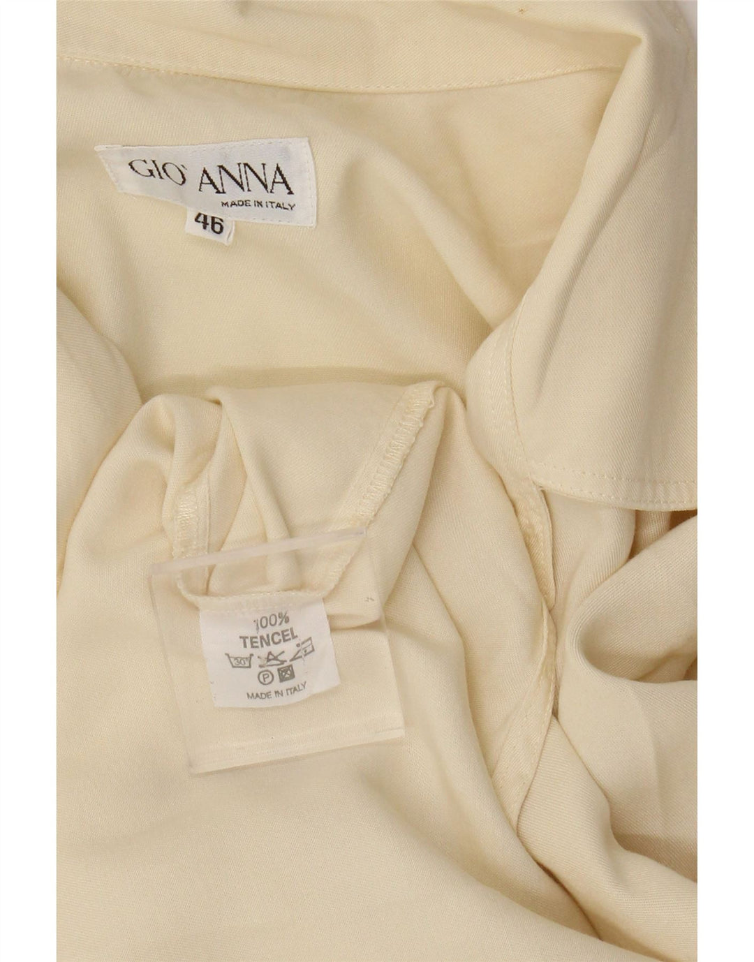 Koszula damska Gio Anna IT 46, duża, tencel w kolorze złamanej bieli