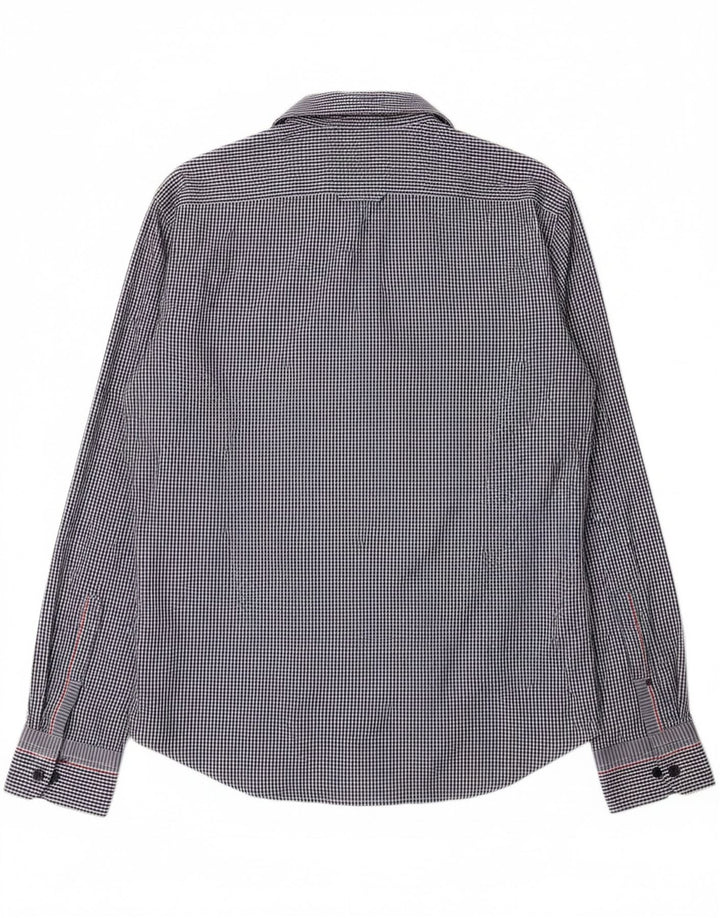 ARMANI JEANS Mens Shirt Medium Navy Blue Gingham