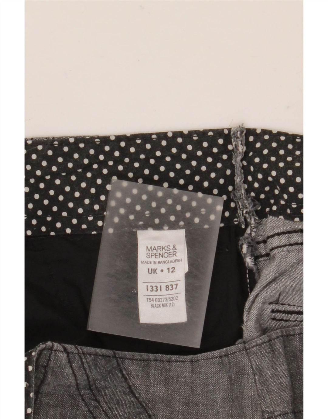 Damskie spodenki Chino MARKS & SPENCER UK 12 Medium W30, czarna bawełna