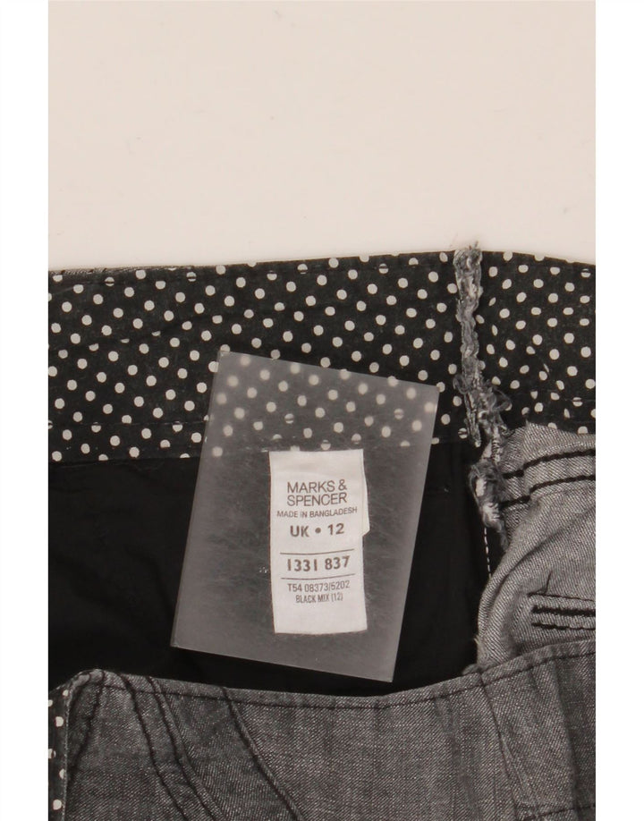Damskie spodenki Chino MARKS & SPENCER UK 12 Medium W30, czarna bawełna