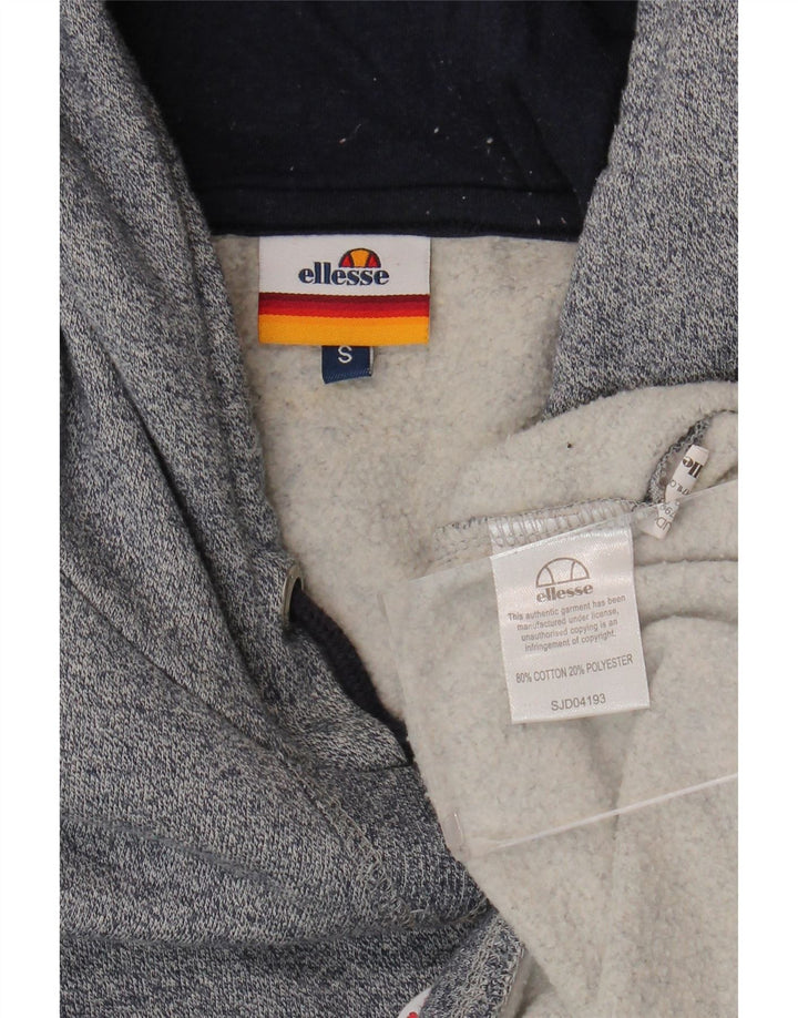 Męski sweter z kapturem Ellesse, mały, szary, bawełniany