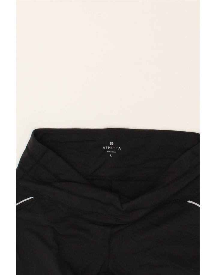 ATHLETA Womens Bermuda Sport Shorts UK 16 Large Black Nylon Vintage Athleta and Second-Hand Athleta from Messina Hembry 