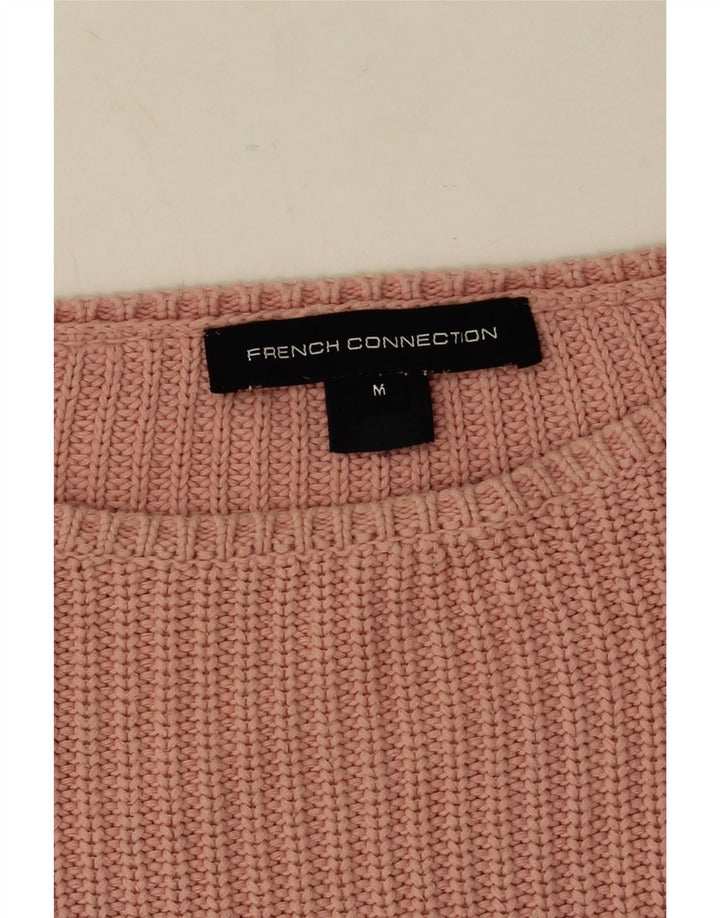 Damski sweter z dekoltem w łódkę French Connection UK 14, średni róż