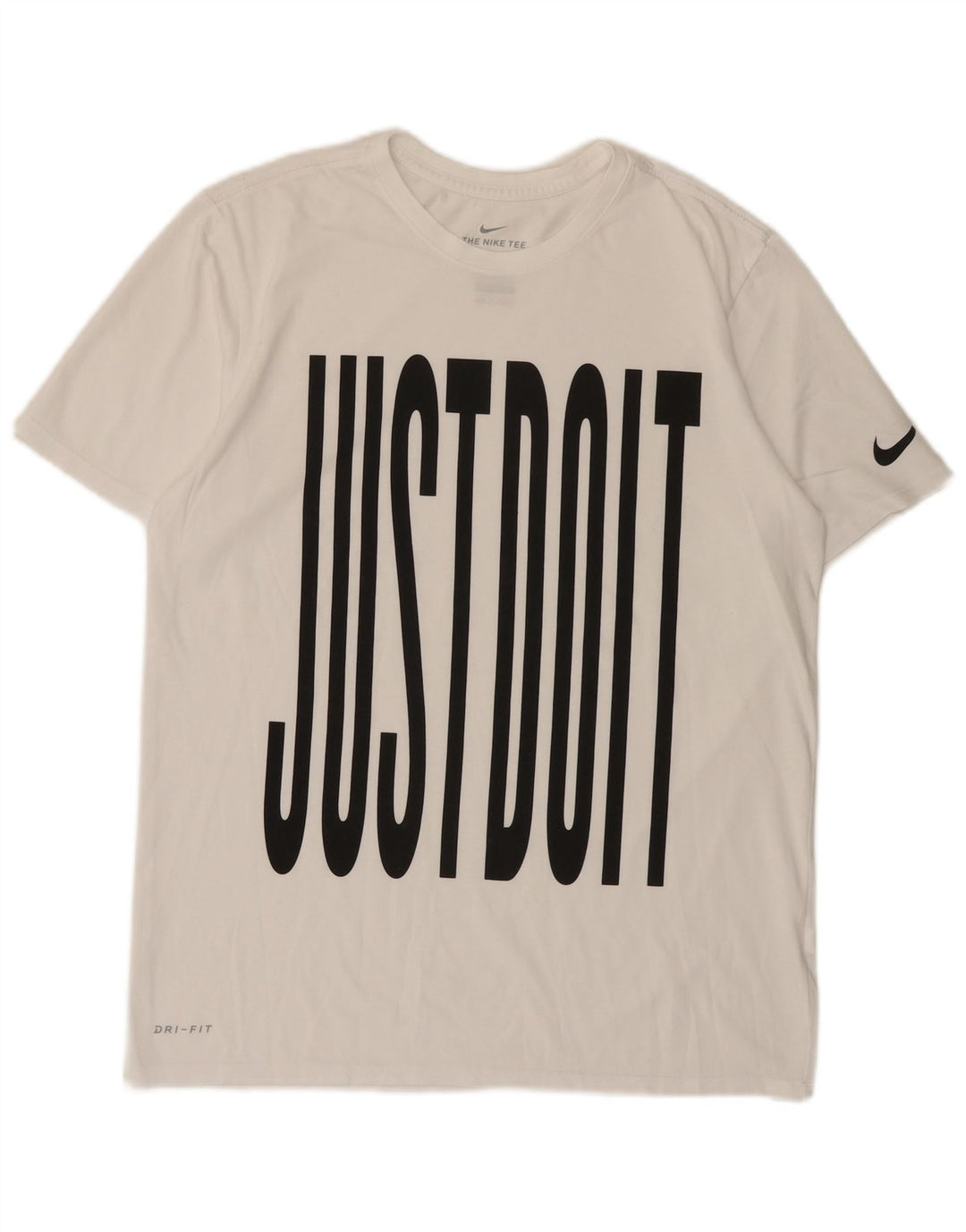 Męski T-shirt NIKE Dri Fit z grafiką, średni biały