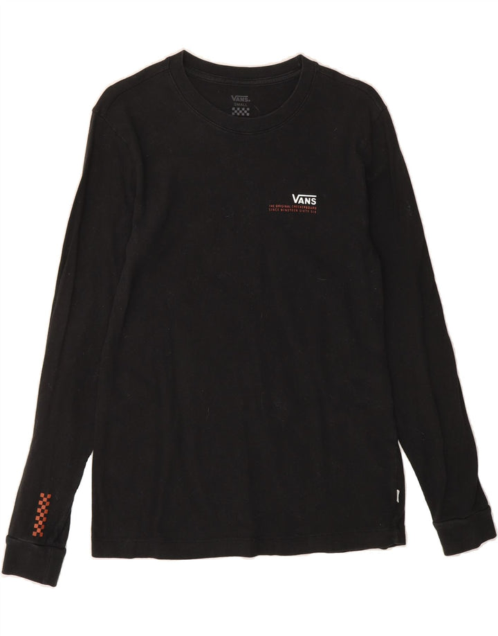VANS Womens Graphic Top Long Sleeve UK 10 Small Black Vintage Vans and Second-Hand Vans from Messina Hembry 