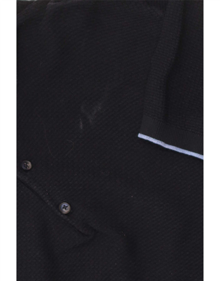Męska koszulka polo Massimo Dutti, duża, granatowa, bawełniana