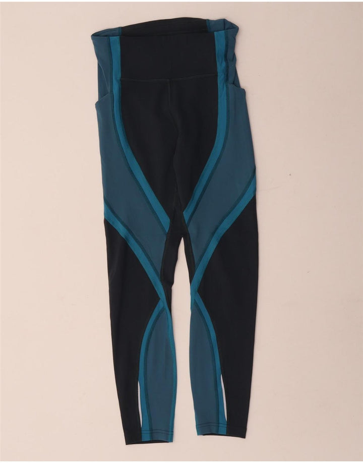 Legginsy damskie Lululemon US 4, mały, niebieski nylon z blokami kolorów